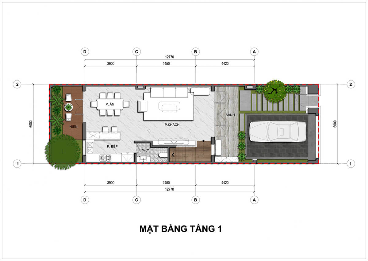 Mặt bằng tầng 1
