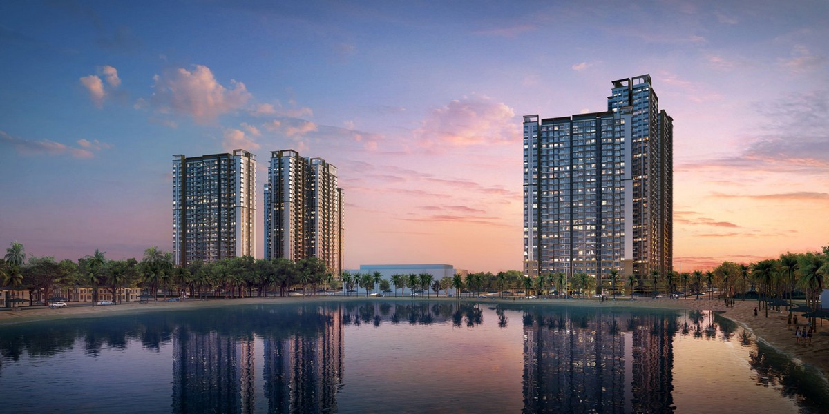 Phối cảnh tổng thể dự án căn hộ Masteri Waterfront Gia Lâm