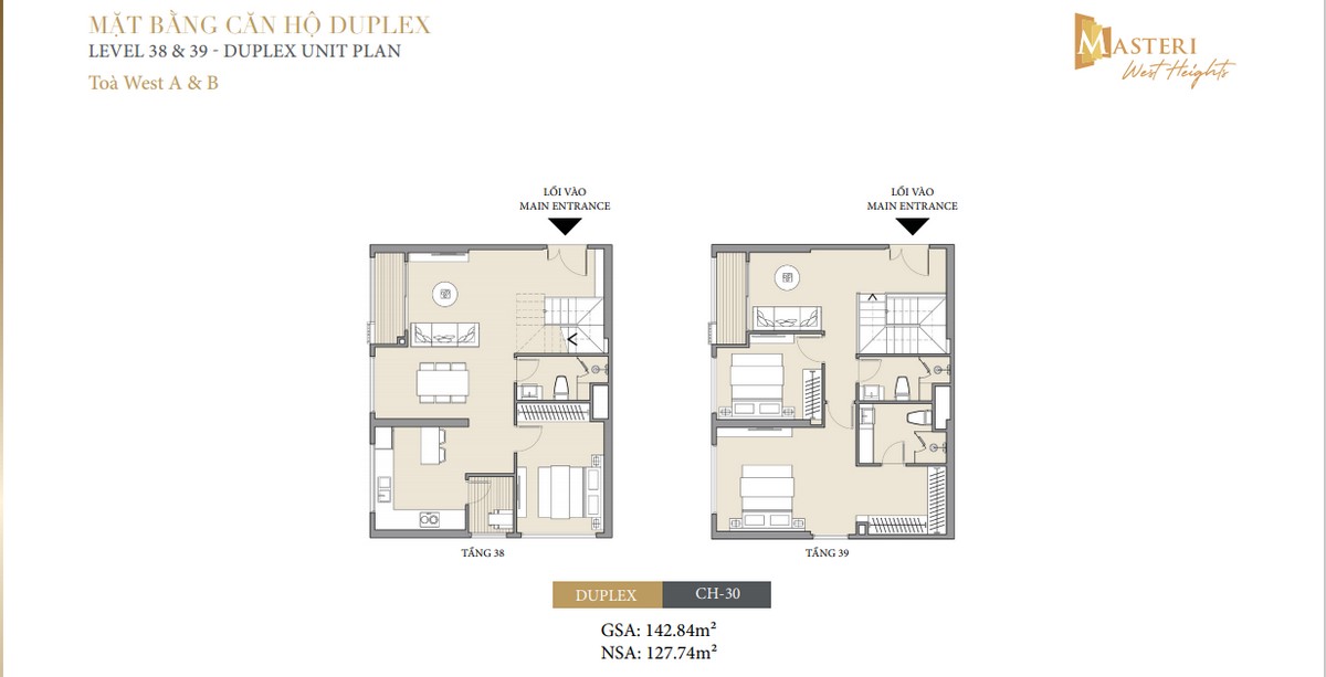 Thiết kế căn hộ Masteri West Heights Tây Mỗ - Tòa A -B 3
