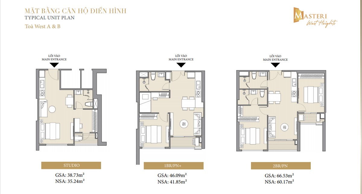 Thiết kế căn hộ Masteri West Heights Tây Mỗ - Tòa A -B 1