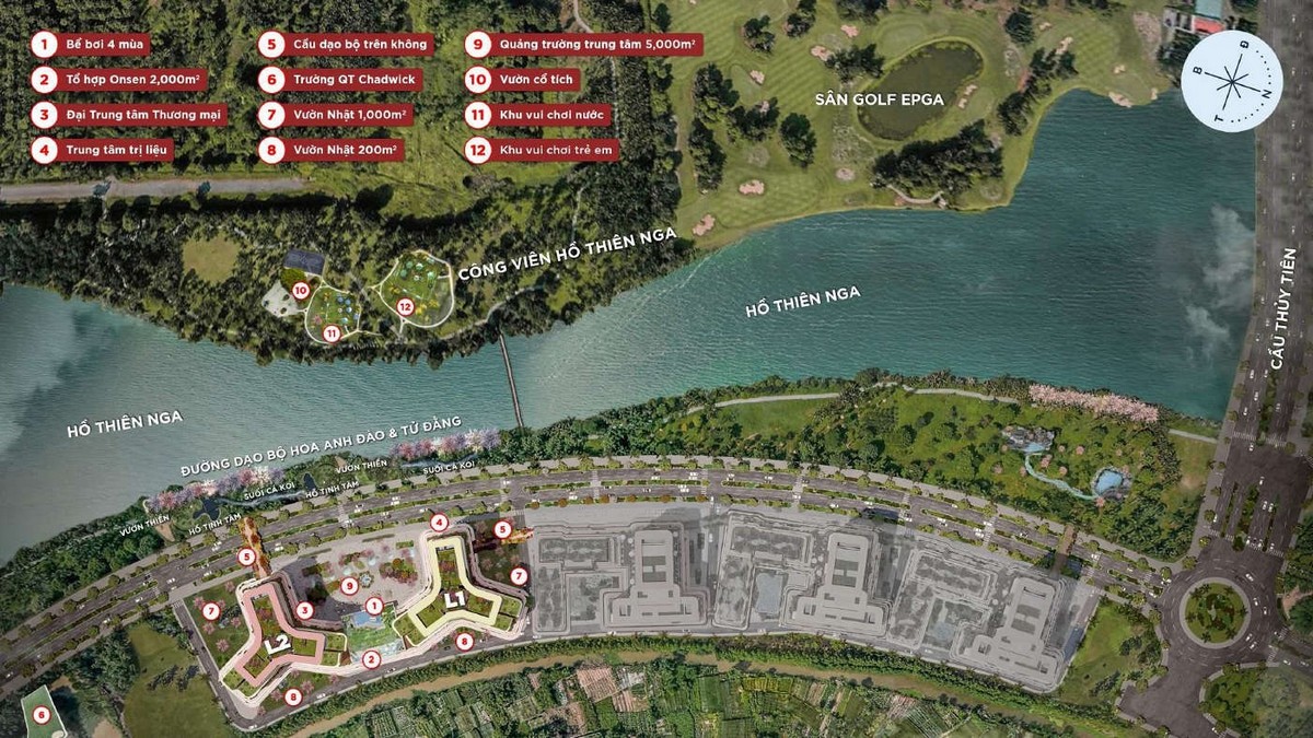 Mặt bằng khu đô thị Ecopark - The Landmark Onsen