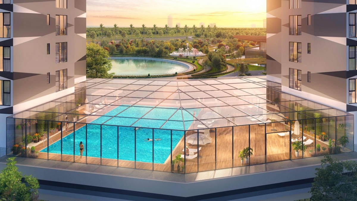 Tiện ích dự án chung cư The Matrix One Mễ Trì - Hồ bơi tràn bờ