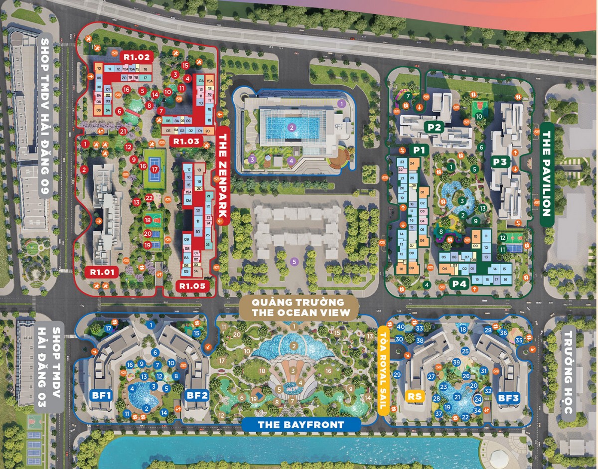 Mặt bằng Vinhomes Ocean Park Gia Lâm - Ocean View