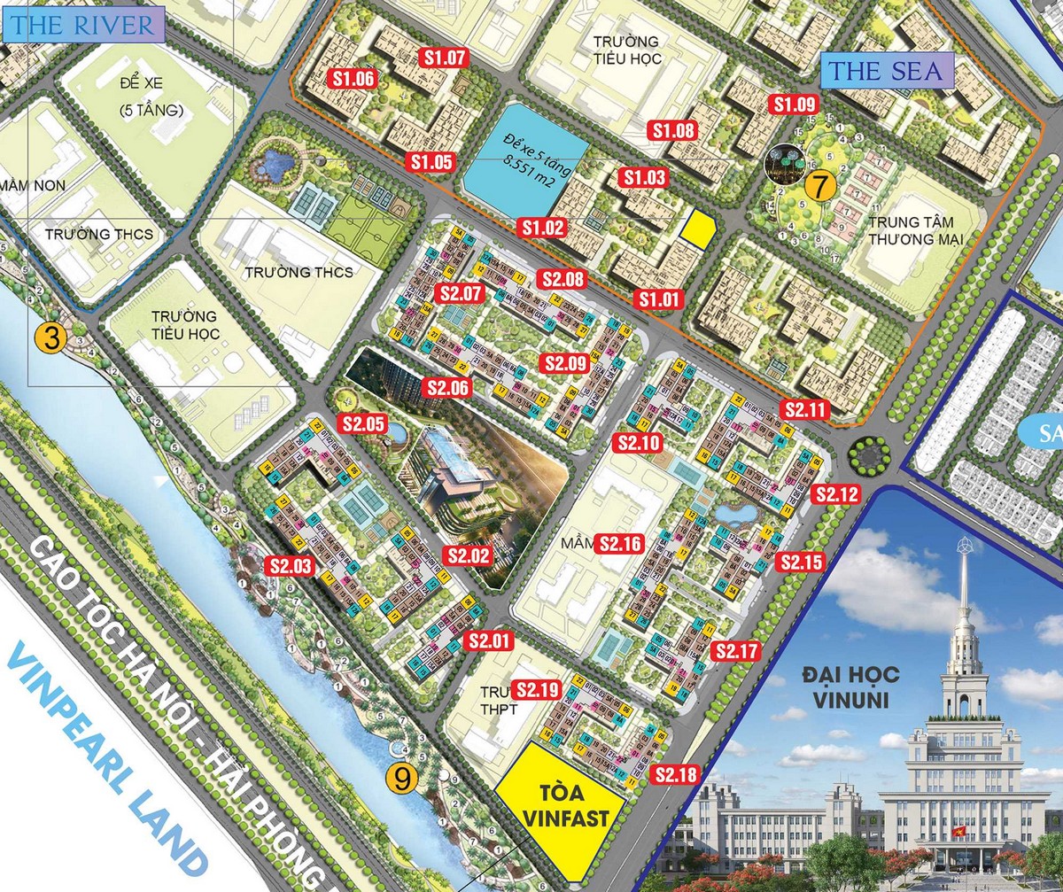 Mặt bằng Vinhomes Ocean Park Gia Lâm - Sapphire