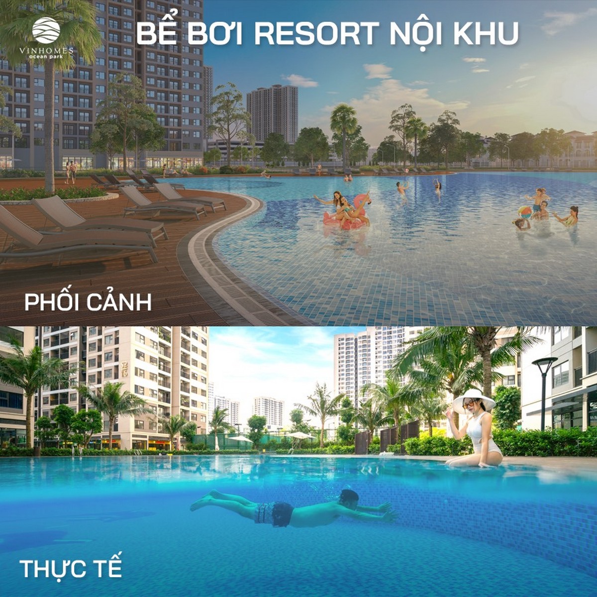 Tiện ích Vinhomes Ocean Park Gia Lâm - Bể bơi