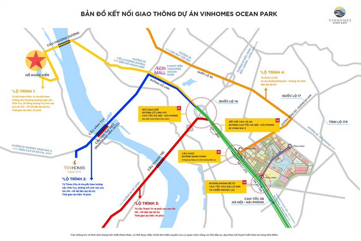 Vị trí Vinhomes Ocean Park Gia Lâm